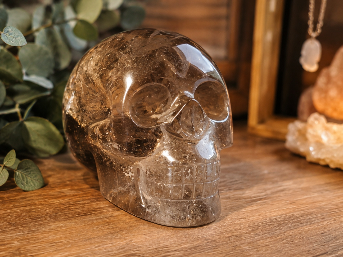 Crâne en Quartz fumé – 1,450 kg