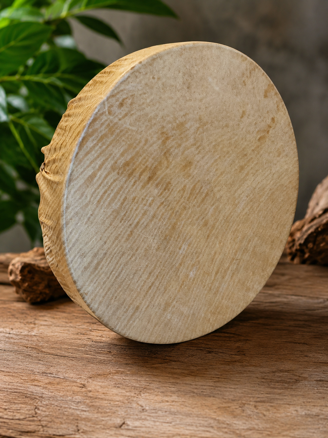 Tambour chamanique en peau de bison